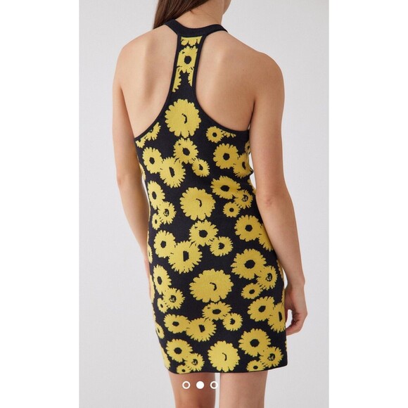 Urban Outfitters Charlie Sunflower Knit Mini Dress, Yellow, LARGE NWOT - Picture 2 of 8